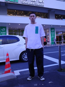 「shei shei co LTD（シェイシェイシーオーエルティディ）のアイテム」を使った、岡垣内拓/Taku  Okagochiさん（メンズ・181cm）の夏コーディネート