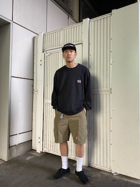 「Sourcream（サワークリーム）のアイテム（パンツ）」を使った、岡垣内拓/Taku  Okagochiさん（メンズ・181cm）の秋コーディネート