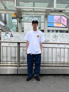 「Sourcream（サワークリーム）のアイテム（トップス）」を使った、岡垣内拓/Taku  Okagochiさん（メンズ・181cm）の秋コーディネート
