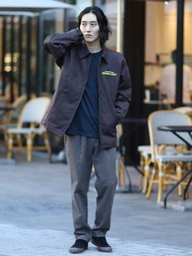 「JOURNAL STANDARD（ジャーナルスタンダード）のアイテム（ブルゾン）」を使った、Kondoさん（メンズ・175cm）の秋コーディネート