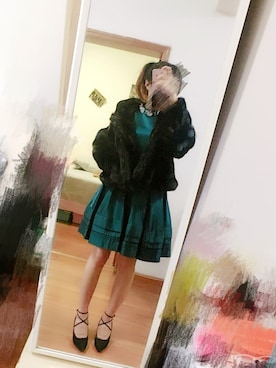 「Supreme.La.La.（シュープリームララ）のアイテム（ワンピース）」を使った、黑眼圈熊猫🐼さん（レディース・161cm）の春コーディネート