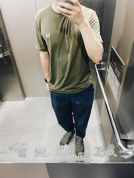 「working style」｜「アイテム（レインシューズ）」を使った、綠の少年さん（メンズ・175cm）の夏コーディネート