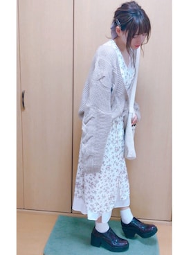 「レースタンクトップ」｜ａｏｉさん（レディース・161cm）の秋コーディネート