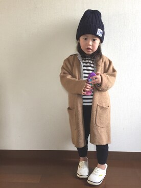 「SEVENDAYS=SUNDAY（セブンデイズサンデイ）のアイテム（帽子）」を使った、kotochanさん（キッズ・90cm）の春コーディネート