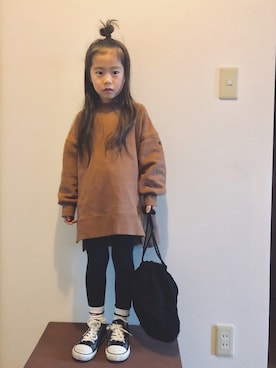 「節分」｜「アイテム（スウェット）」を使った、kotochanさん（キッズ・100cm）の冬コーディネート