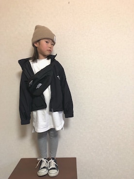 「こども ビームス（コドモビームス）のアイテム（ニットキャップ/ビーニー）」を使った、kotochanさん（キッズ・110cm）の春コーディネート