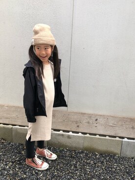 「5歳」｜「アイテム（ナイロンジャケット）」を使った、kotochanさん（キッズ・110cm）の春コーディネート