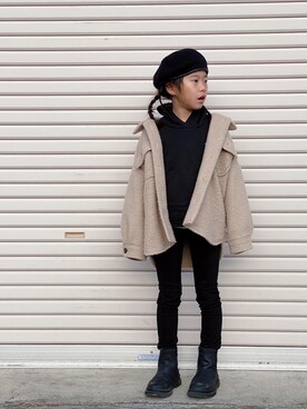 「ZARA KIDS」｜「アイテム（ブルゾン）」を使った、kotochanさん（キッズ・120cm）の冬コーディネート