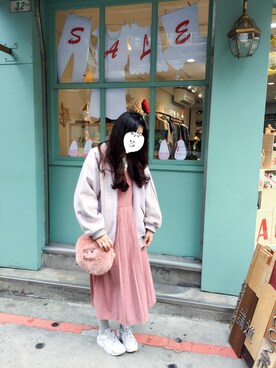 EllieChaCha♥︎さん（レディース・157cm）の冬コーディネート