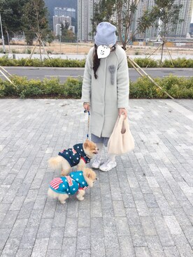 EllieChaCha♥︎さん（レディース・157cm）の冬コーディネート