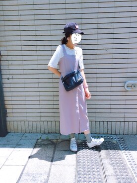 「アイテム（腕時計、パープル系）」を使った、EllieChaCha♥︎さん（レディース・157cm）の春コーディネート