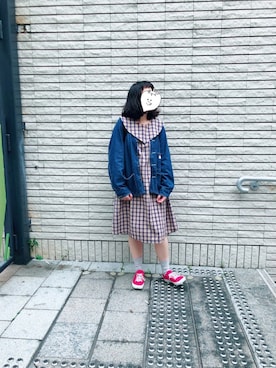 「CAL O LINE（キャルオーライン）のアイテム（デニムジャケット）」を使った、EllieChaCha♥︎さん（レディース・157cm）の冬コーディネート