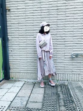 「merry jenny（メリージェニー）のアイテム（キャップ）」を使った、EllieChaCha♥︎さん（レディース・157cm）の冬コーディネート