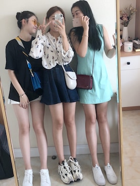「盐系风格」｜「アイテム（ワンピース/ドレス）」を使った、Santtu さん（レディース・162cm）の夏コーディネート