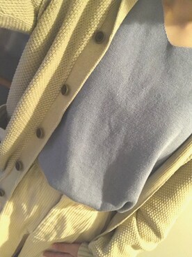 「SEVENDAYS=SUNDAY（セブンデイズサンデイ）のアイテム（ニット/セーター、パープル系）」を使った、Uichanさん（レディース・162cm）の秋コーディネート
