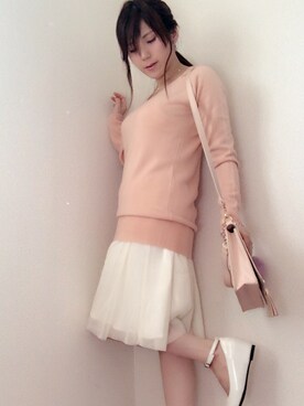 「salus（サルース）のアイテム（トップス）」を使った、sakuratamさん（レディース・157cm）の春コーディネート