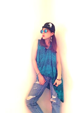 「Fleur（フルール）のアイテム」を使った、sakuratamさん（レディース・157cm）の春コーディネート