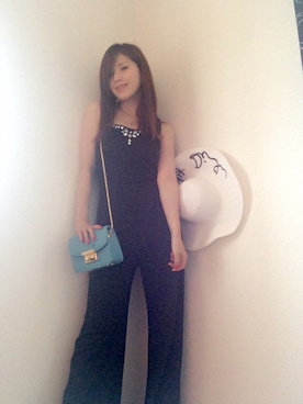 「Julia Boutique（ジュリアブティック）のアイテム（つなぎ/オールインワン）」を使った、sakuratamさん（レディース・157cm）の夏コーディネート