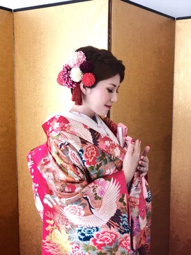 「和装ヘア」｜sakuratamさん（レディース・157cm）の春コーディネート