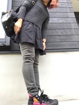 「HeM（ヘム）のアイテム（バッグ）」を使った、yu---さん（レディース・150cm）の秋コーディネート