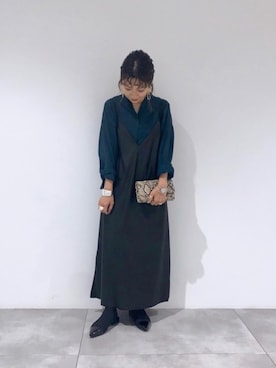 「SENSE OF PLACE by URBAN RESEARCH（センスオブプレイスバイアーバンリサーチ）の2WAYミラー付オサイフショルダーバッグ（ショルダーバッグ）」を使った、beeeさん（レディース・156cm）の夏コーディネート