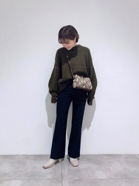 「SENSE OF PLACE by URBAN RESEARCH（センスオブプレイスバイアーバンリサーチ）のヴィンテージライクミニショルダーバッグ（ショルダーバッグ）」を使った、beeeさん（レディース・156cm）の秋コーディネート