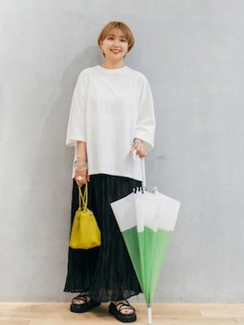 「ameme（アメメ）のアイテム（その他）」を使った、beeeさん（レディース・156cm）の夏コーディネート