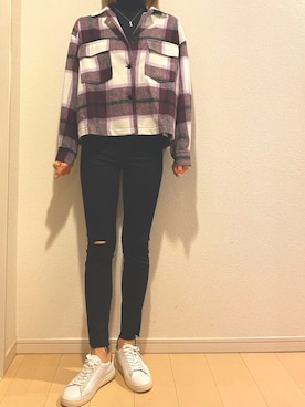 「CLAE（クレイ）のアイテム」を使った、1s0さん（レディース・167cm）の冬コーディネート