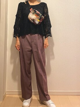 「CLAE（クレイ）のアイテム」を使った、1s0さん（レディース・168cm）の春コーディネート