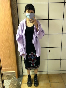 「pattern shirt」｜MLさん（レディース・158cm）の春コーディネート