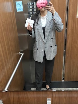 「blazer」｜「アイテム（その他アウター）」を使った、MLさん（レディース・158cm）の春コーディネート