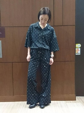 「アニマル」｜「アイテム（つなぎ/オールインワン）」を使った、noriko.fさん（レディース・153cm）の春コーディネート