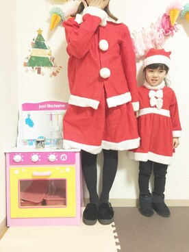 miii☺︎さん（キッズ・100cm）の冬コーディネート