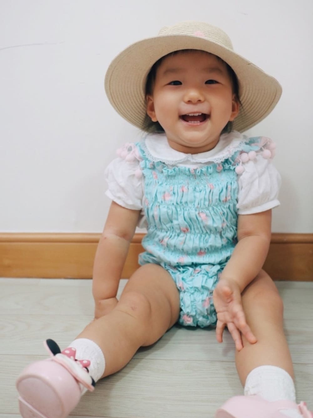 「ootd、kidsfashion、babyfashion、夏コーデ、こどもコーデ、ベビーコーデ、海外子供服」｜「Phi clothingのアイテム（オールインワン・サロペット、ブルー系）」を使った、lunaheiyuetさん（キッズ・90cm）の春コーディネートの1枚目の写真