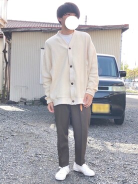 「Lui's（ルイス）のナローベルト（ベルト）」を使った、だらしさん（メンズ・165cm）の春コーディネート