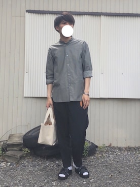 「Lui's（ルイス）のナローベルト（ベルト）」を使った、だらしさん（メンズ・165cm）の夏コーディネート