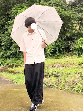 「傘」｜「アイテム（その他）」を使った、やそさん（メンズ・181cm）の夏コーディネート