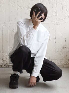 「NUMBER (N)INE（ナンバーナイン）のアイテム（リング）」を使った、やそさん（メンズ・181cm）の春コーディネート