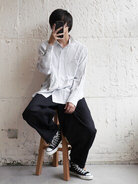 「NUMBER (N)INE（ナンバーナイン）のアイテム（リング）」を使った、やそさん（メンズ・181cm）の夏コーディネート