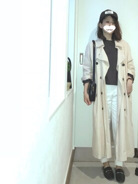 「FIG&VIPER（フィグアンドバイパー）のアイテム（トレンチコート）」を使った、haruさん（レディース・163cm）の春コーディネート