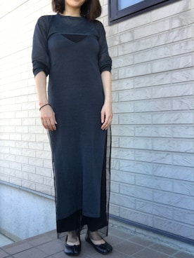 「シースルー」｜「アイテム（チュニック）」を使った、haruさん（レディース・163cm）の春コーディネート
