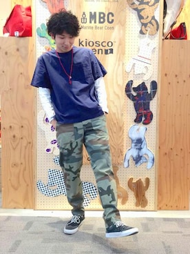 「coen（コーエン）のアイテム（アクセサリー）」を使った、coen わきやまさん（メンズ・173cm）の春コーディネート