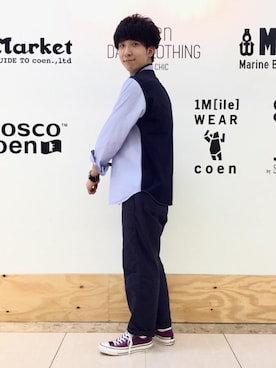 coen わきやまさん（メンズ・173cm）の春コーディネート