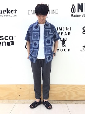 coen わきやまさん（メンズ・173cm）の夏コーディネート