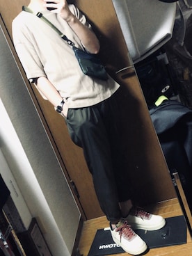 「C6（シーシックス）のアイテム（バッグ）」を使った、みっくんさん（メンズ・167cm）の夏コーディネート