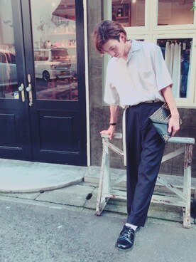 「SEANA（シーナ）のアイテム」を使った、喜多村竜二さん（メンズ・175cm）の夏コーディネート