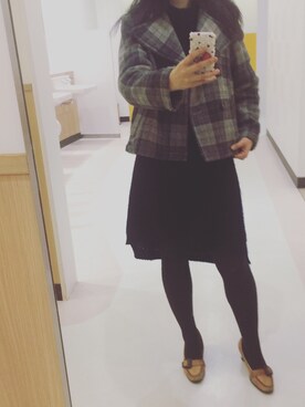 「GAP（ギャップ）のアイテム（ピーコート）」を使った、HOMMA Tamamiさん（レディース・165cm）の春コーディネート