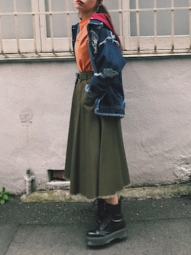 「ミディスカート」｜sayocoさん（レディース・154cm）の冬コーディネート
