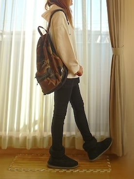 「BROWNY（ブラウニー）のアイテム（バッグ）」を使った、YKPさん（レディース・163cm）の冬コーディネート