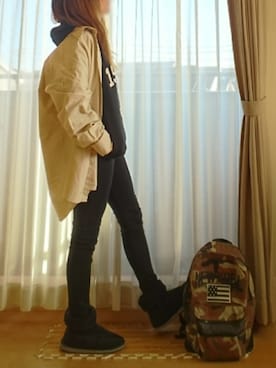 「BROWNY（ブラウニー）のアイテム（バッグ）」を使った、YKPさん（レディース・163cm）の冬コーディネート